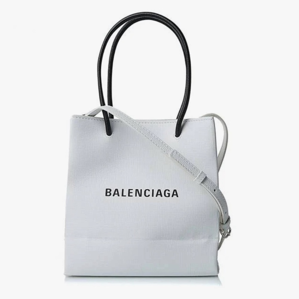 BALENCIAGA North South XS Shopping Tote in White